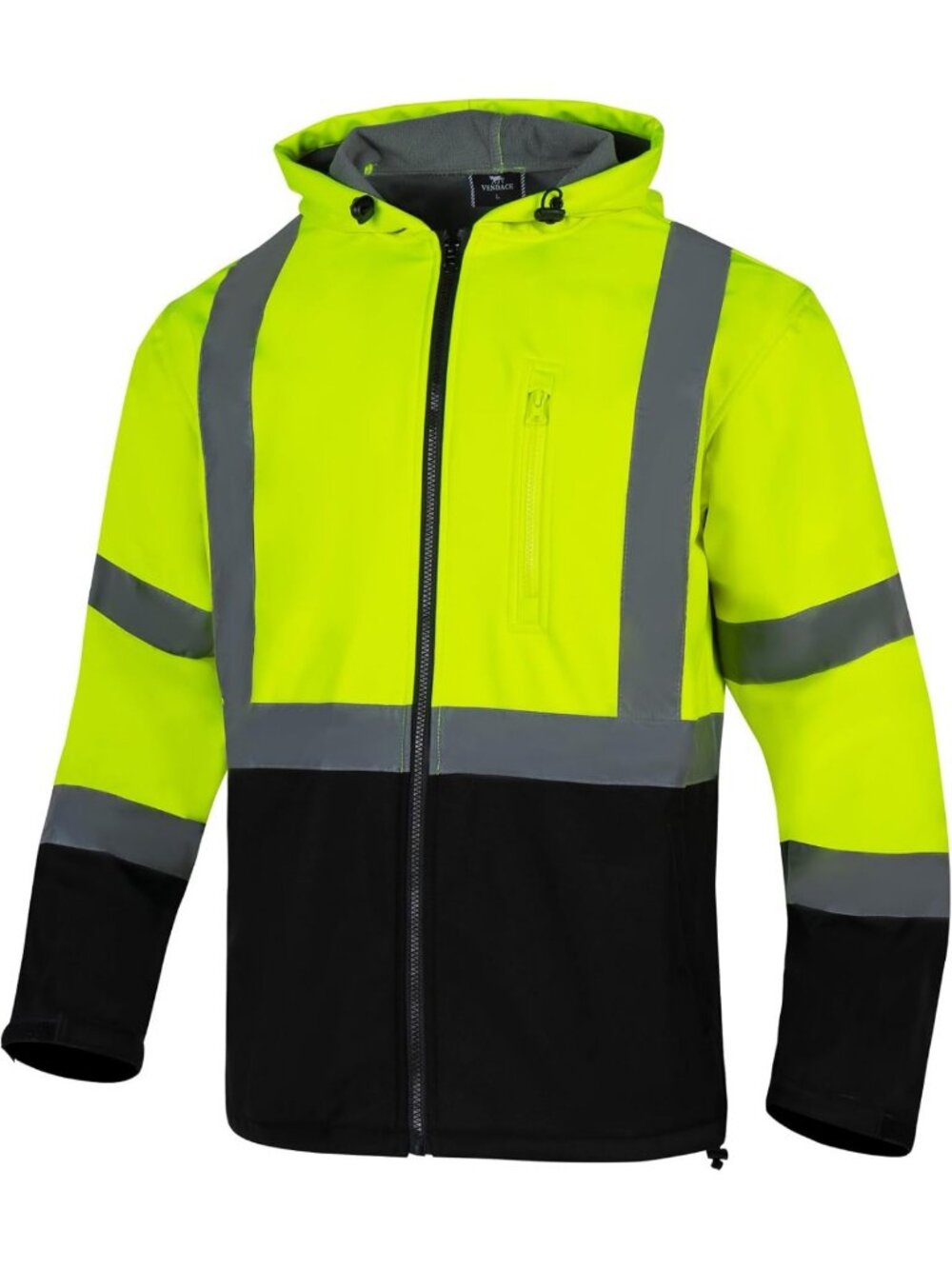 High Visibility Reflective Safety Jacket for Men | Softshell, Waterproof, ANSI